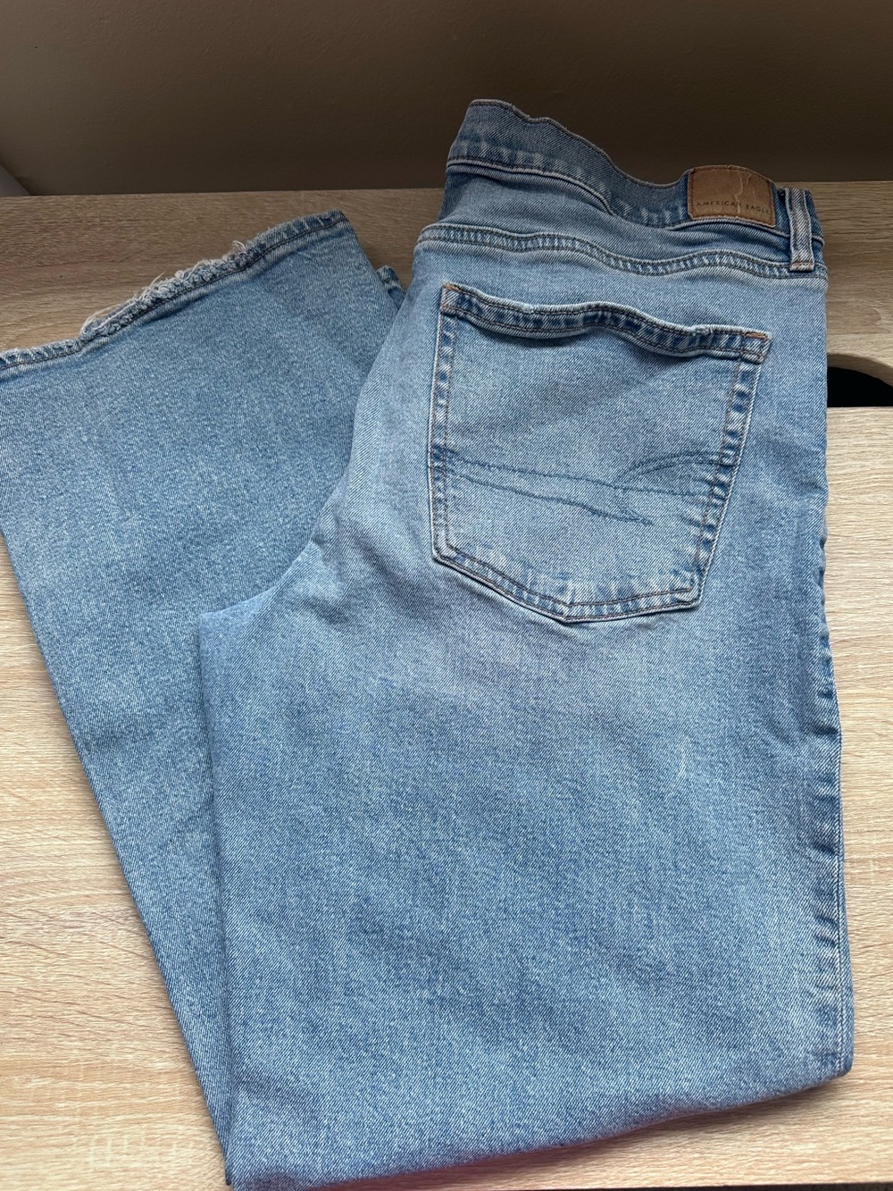 American Eagle Outfitters Women's Straight Jeans - Light Blue